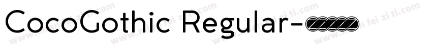 CocoGothic Regular字体转换